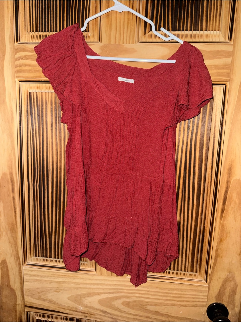 Maurice’s | Textured Burnt Orange Short Sleeve Tunic Top